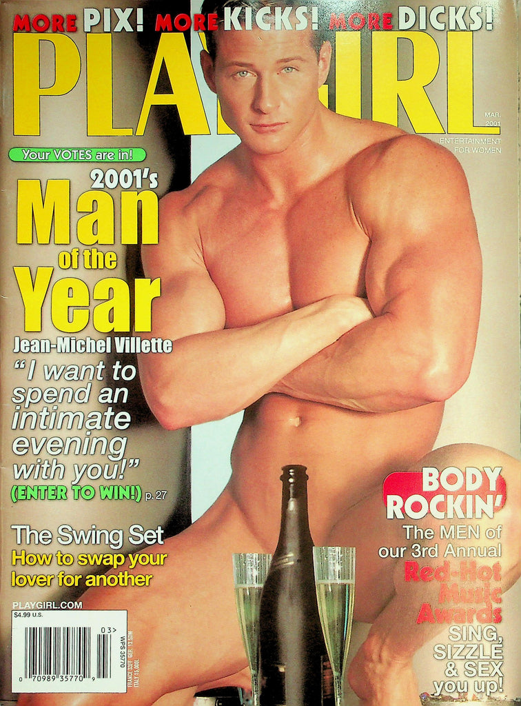 Playgirl Magazine   Man Of The Year Jean-Michel Villette  March 2001   050326lmp