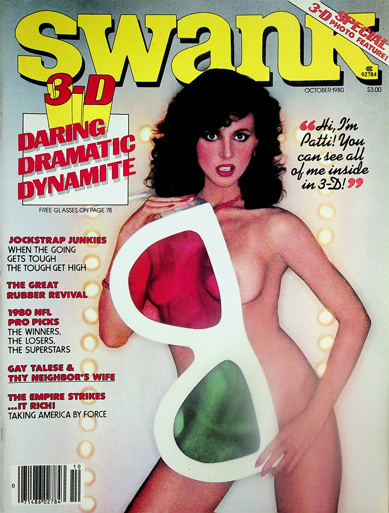 Swank Magazine Covergirl Patti In 3-D! w/glasses  October 1980  112124lm-p