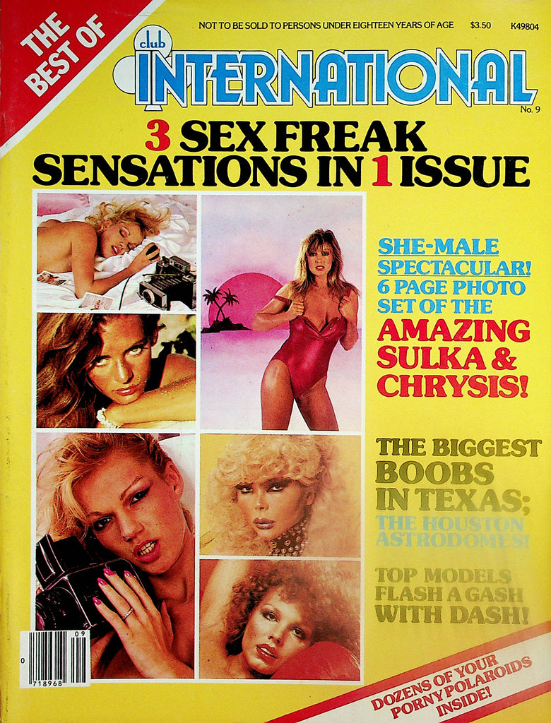 Best Of Club International Magazine  3 Sex Freak Sensations - Sulka & Chrysis / Houston Astrodomes! #9  1981 Paul Raymon   042924lm-p
