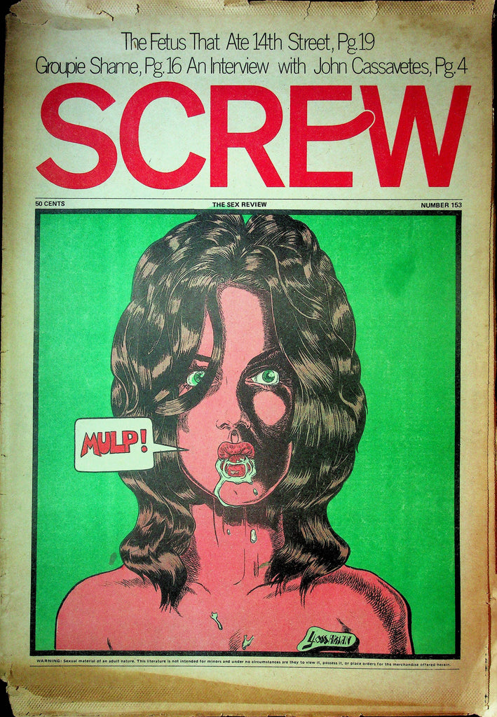 Screw Men's Newspaper Groupie Shame No.153 February 7 1972 061124OSRP