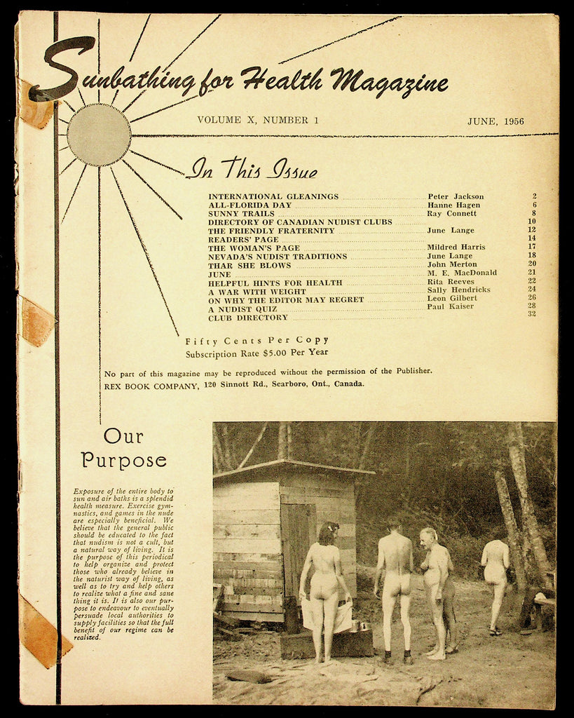 Sunbathing For Health Nudist Magazine V10, No.1 June 1956 082426hrp-106