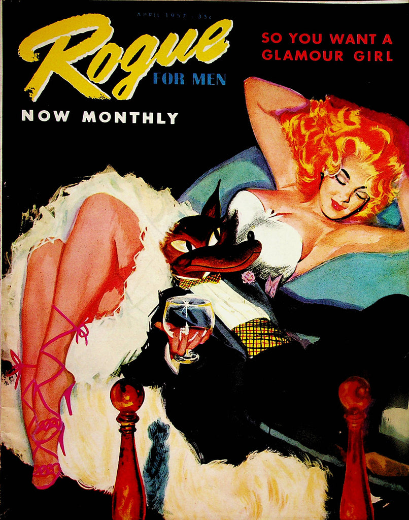 Rogue Vintage Magazine  Centerfold Girl Sensuous Sharon / Maria Stinger  April 1957  090623lm-p
