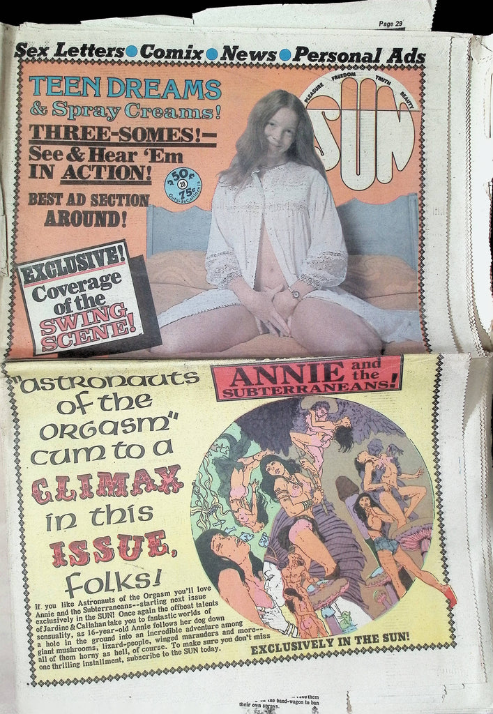 The Sun November 23 1975 Annie and the Subterraneans Sex Letters Comix News Personal Ads Adult Newspaper Magazine 102324lm-p