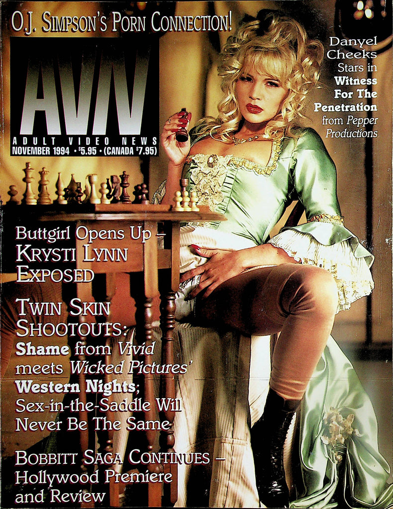Adult Video News Magazine  Covergirl Danyel Cheeks / Krysti Lynn Exposed   November 1994    121423lm- p2