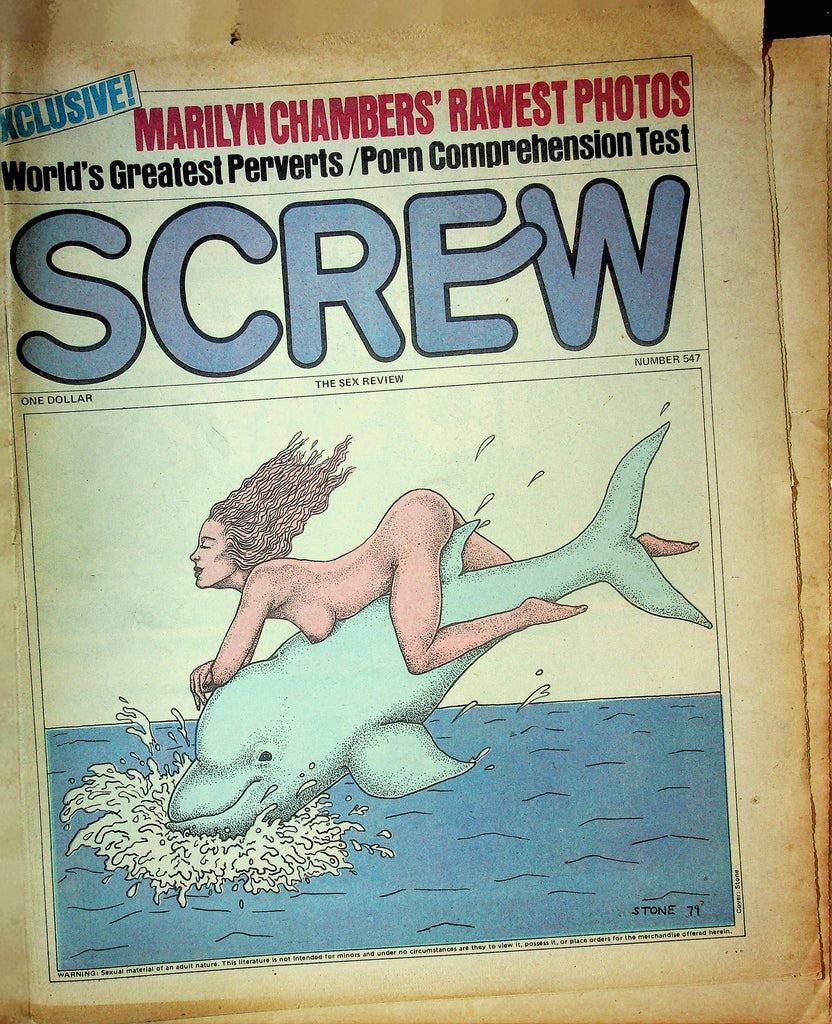 Screw Men's Newspaper Marilyn Chambers' No.547 August 27 1979 061224OSRP