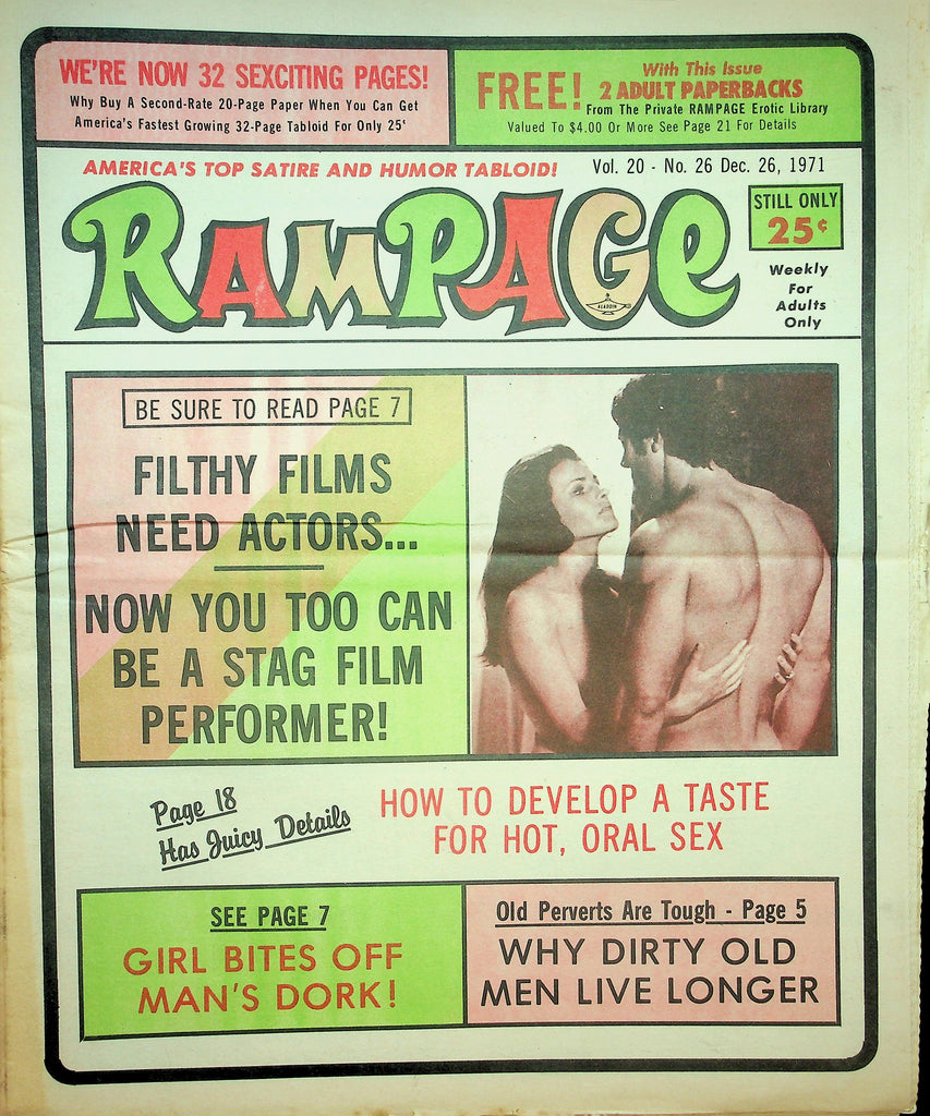 Rampage Adult Newspaper  How To Develop A Taste For Hot, Oral Sex  December 23, 1971      090726lmp-GSC