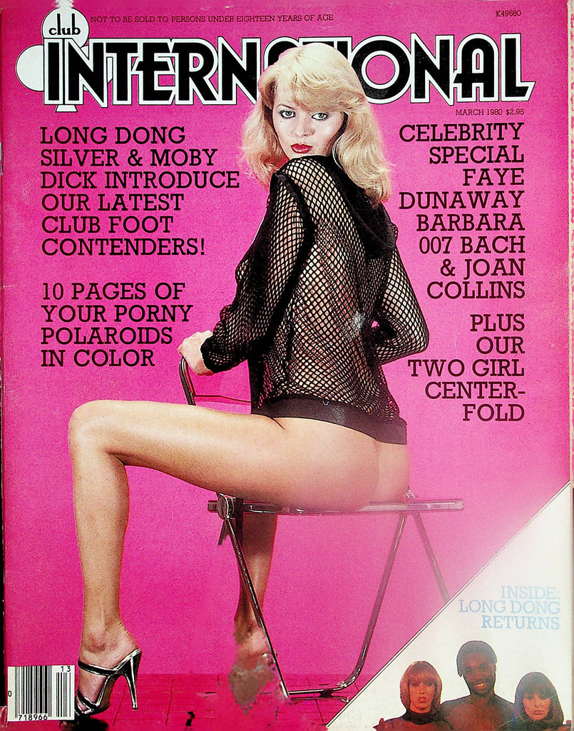 Club International Magazine  Long Dong Silver & Moby Dick / Barbara 007 Bach, Joan Collins   March 1980   101224lm-p