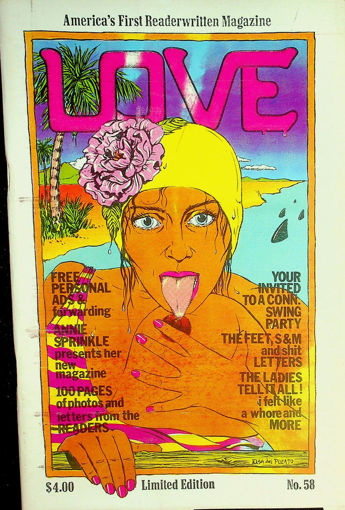 Love Adult Newspaper Magazine   Annie Sprinkle  #58  1980's  Limited Edition    090126lmp2-GSC