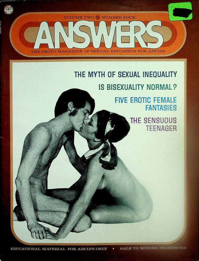 Answers Magazine  Sex Education: The Myth Of Sexual Inequality / Female Fantasies  vol.2 #4  April 1972   122025lmp