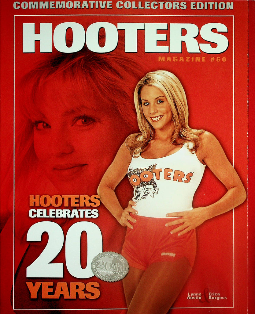 Hooters Commemorative Collectors Edition Magazine  20 Years!  Lynn Austin & Erica Burgess #50 2003  072625lm-p