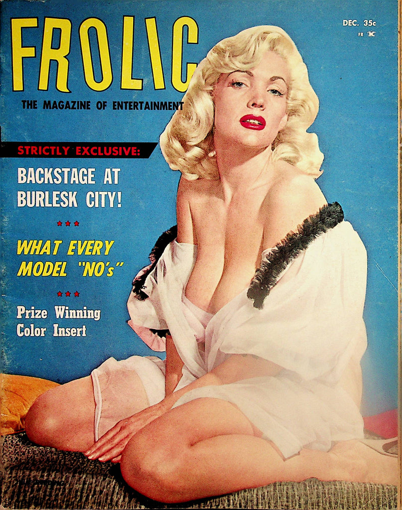 Frolic Vintage Magazine  Covergirl Julie Redding / Burlesk City  December 1958     060524lm-p