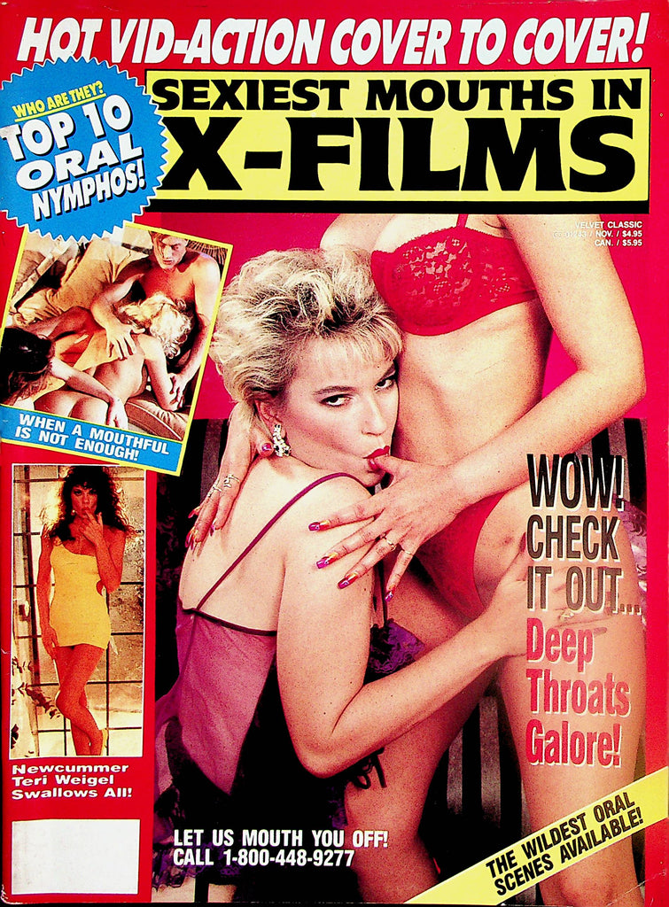 Sexiest Mouths In X-Films Magazine  Deep Throats Galore!  Bridgette Monroe, Jeannie Pepper & More! November 1991    113024lm-p2