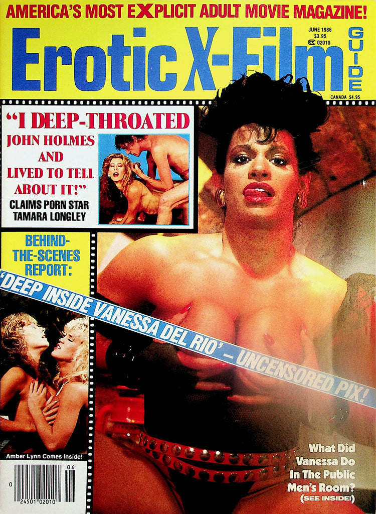 Erotic X-Film Guide Magazine  Covergirl Vanessa Del Rio / Amber Lynn  June 1986    121124lm-p