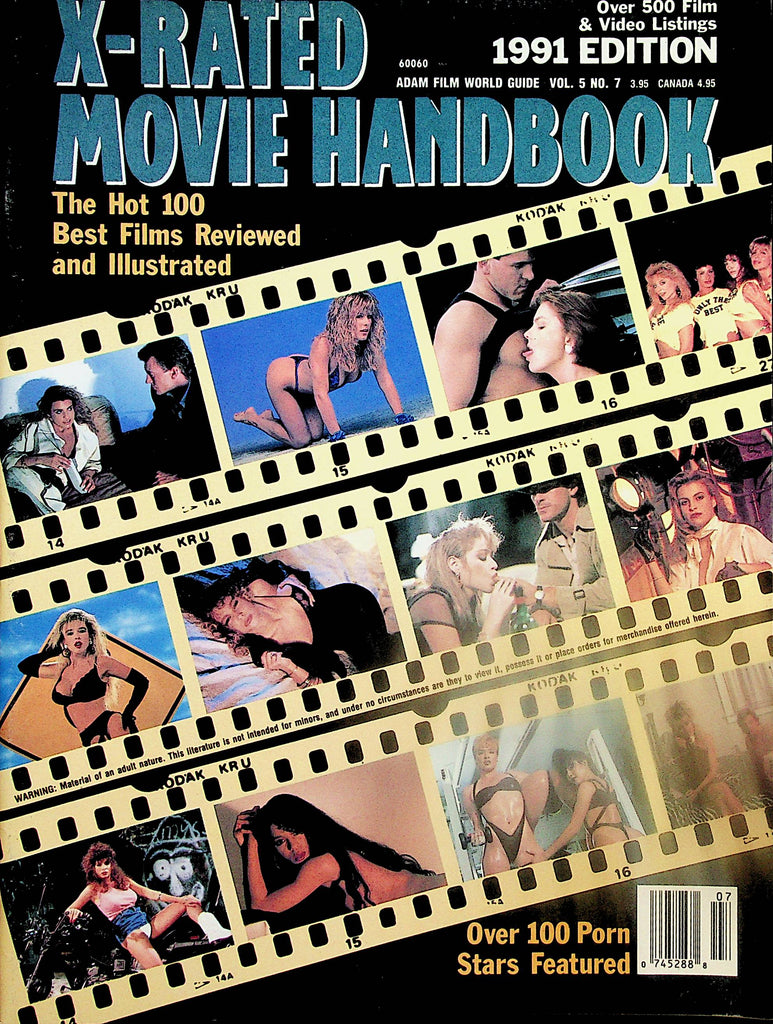 Adam Film World X-Rated Movie Handbook  "Hot 100 Best Films"  Over 100 Porn Stars!  vol.5 #7 1991  022225lm-p