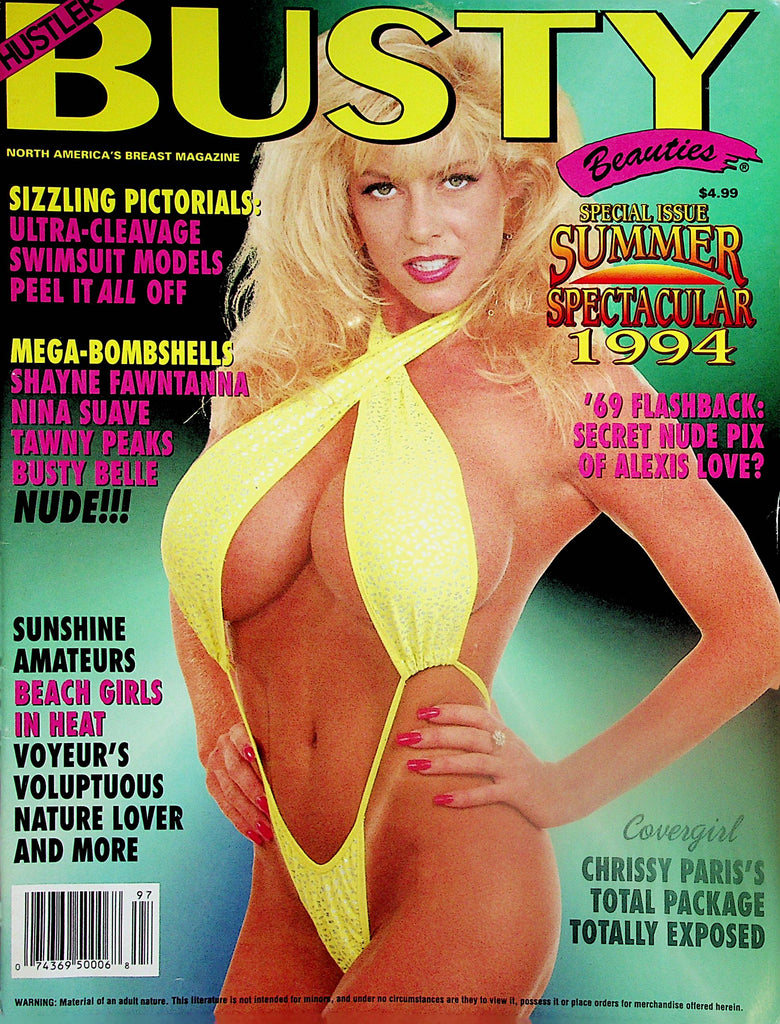 Hustler Busty Beauties Magazine  Cover Girl  Chrissy Paris  / Tawney Peaks / Busty Belle  Summer Spectacular 1994   061924lm-p2