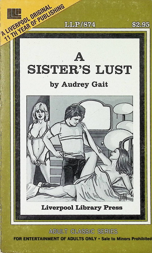 A Sister's Lust by Audrey Gait LLP874 1979 Liverpool Library Adult Paperback Novel-082124AMP