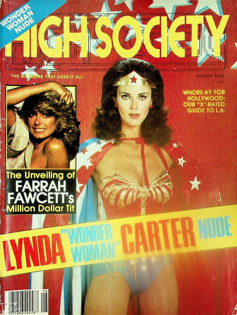 High Society Magazine  Lynda Carter "Wonder Woman" Nude / Farrah Fawcett  August 1979  102425lm-p