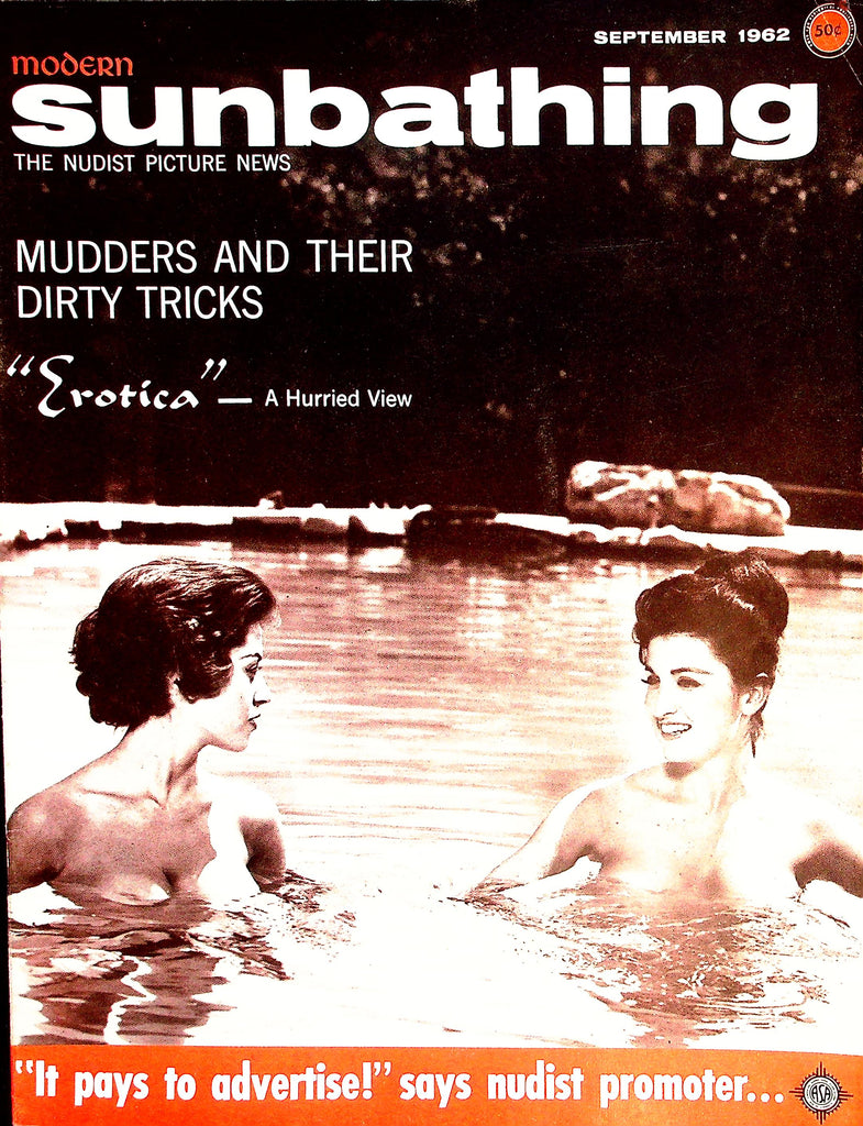 Modern Sunbathing Nudist Magazine  "Erotica" - A Hurried View  September 1962     013126lmp
