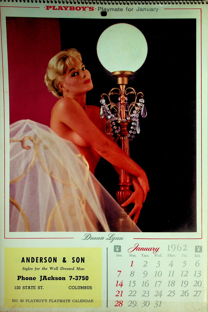 Playboy Advertiseing 1962 Wall Calendar     051826lmp