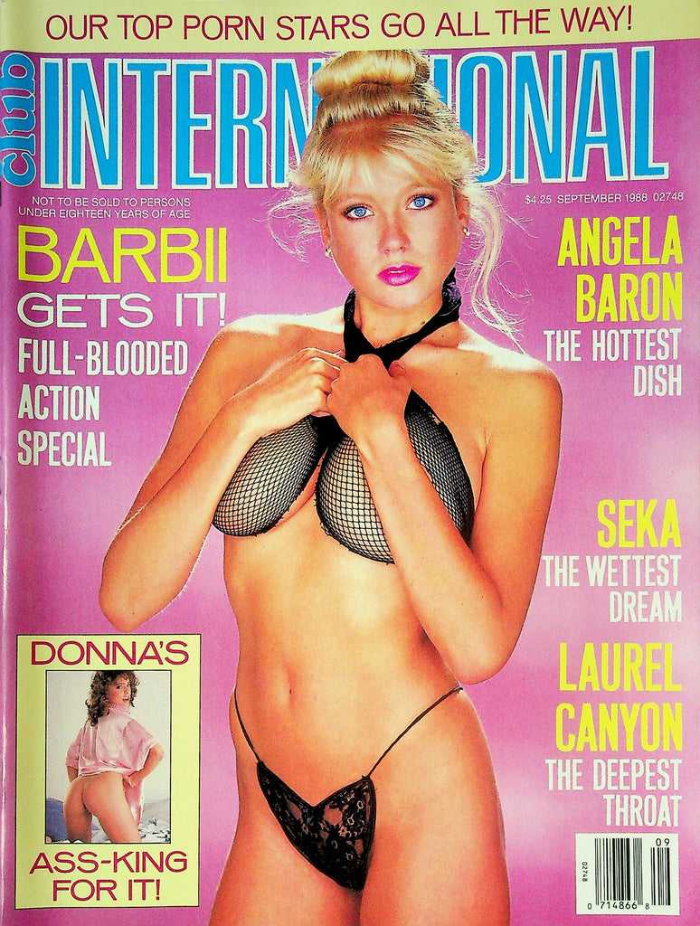 Club International Magazine Barbii & Angela Baron & Seka September 1988 020224RP