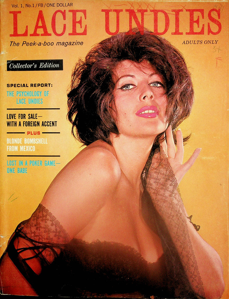 Lace Undies Vintage Magazine  Too Hot To Handle /Centerfold Girl Lupe  vol.1 #1  1970  091625lm-p