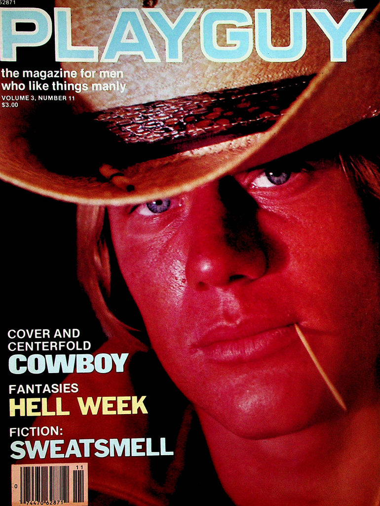 Playguy Gay Magazine  Cover and Centerfold Cowboy  vol.3 #11 1980's    090523lm-p2