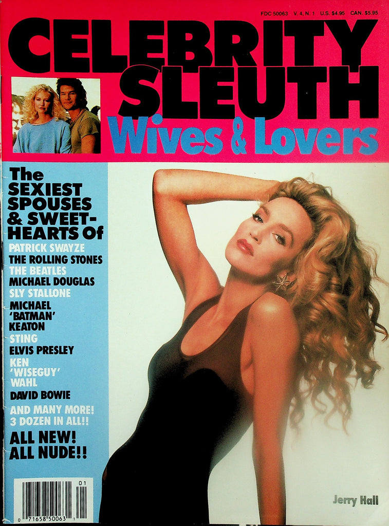 Celebrity Sleuth Wives & Lovers Magazine   Jerry Hall  vol.4 #1  1990    120925lmp