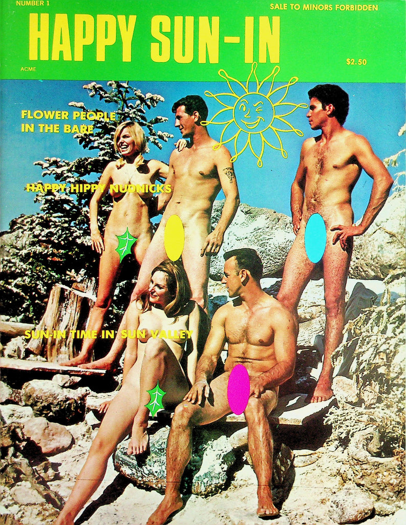 Happy Sun-In Nudist Magazine  Flower People In The Bare/ Happy Hippy Nudnicks  #1 Spring 1969      051826lmp
