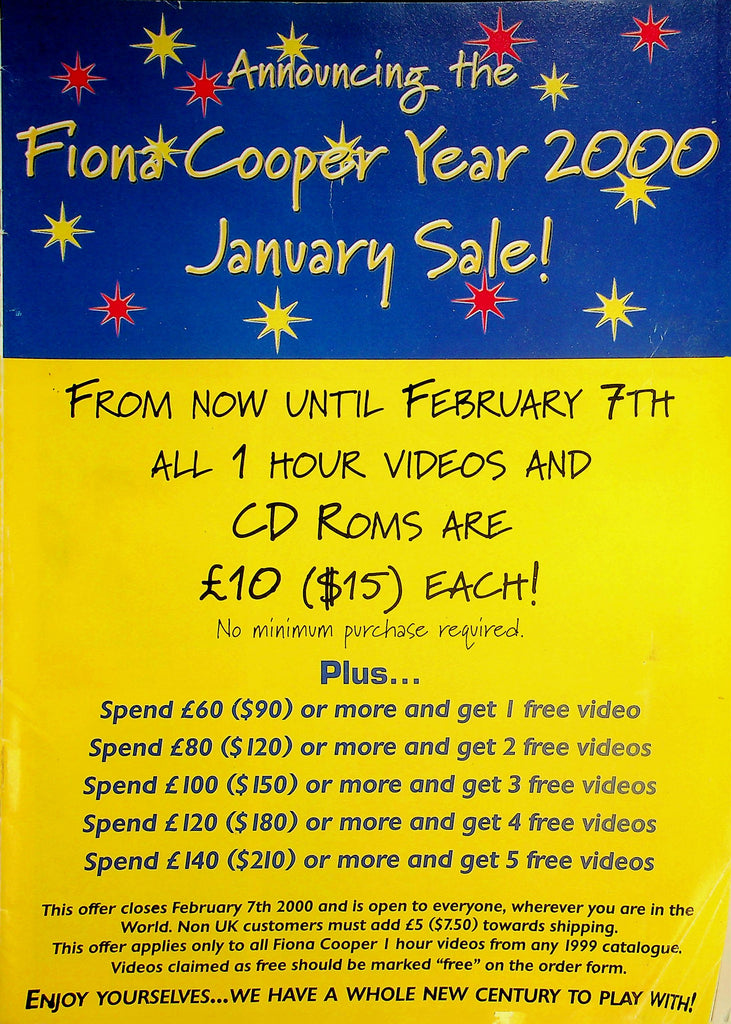 Fiona Cooper Year 2000 January Sale Catalog  Export From Britain    040726lmp