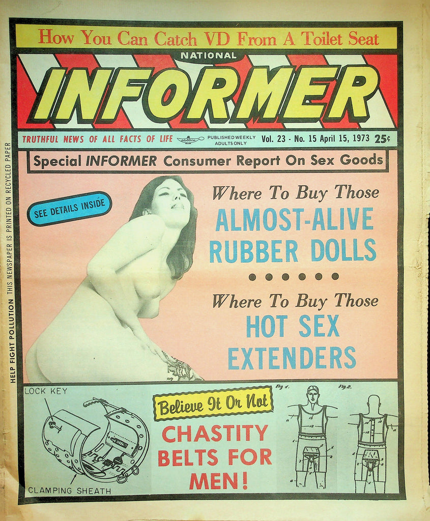 National Informer Adult Newspaper  Almost-Alive Rubber Dolls / Hot Sex Extenders  April 15, 1973     090726lmp-GSC