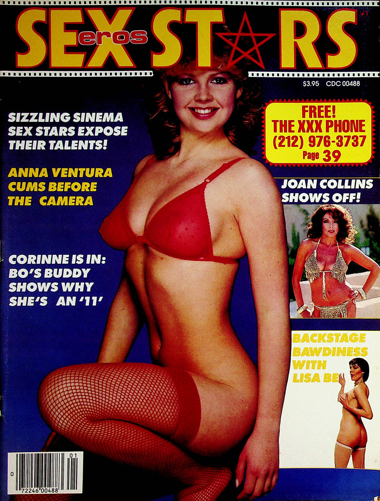Eros Sex Stars Magazine  Anna Ventura / Joan Collins  #1 1983      071823lm-p2