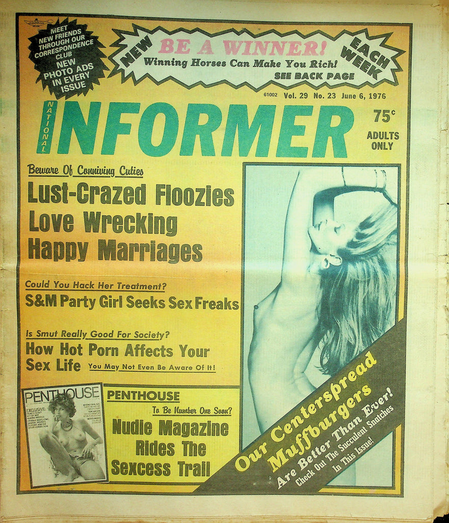 National Informer Adult Newspaper   S&M Party Girl Seeks Sex Freaks / Centerspread Muffburgers  June 6, 1976   090626lmp-GSC