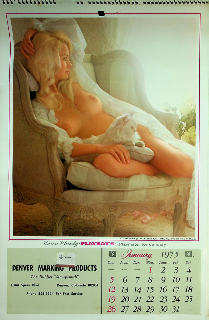 Playboy Advertiseing 1975 Wall Calendar     051826lmp