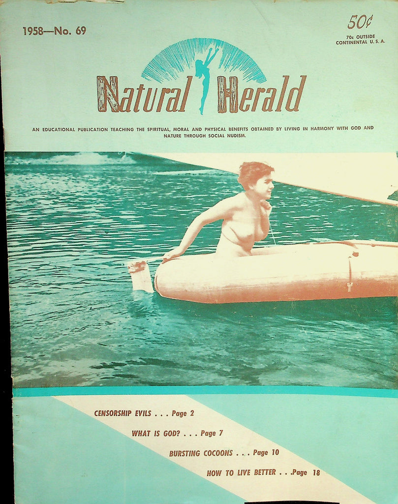 Natural Herald Nudist Magazine   Censorship Evils, How To Live Better  #69  1958    080826lmp-GSC