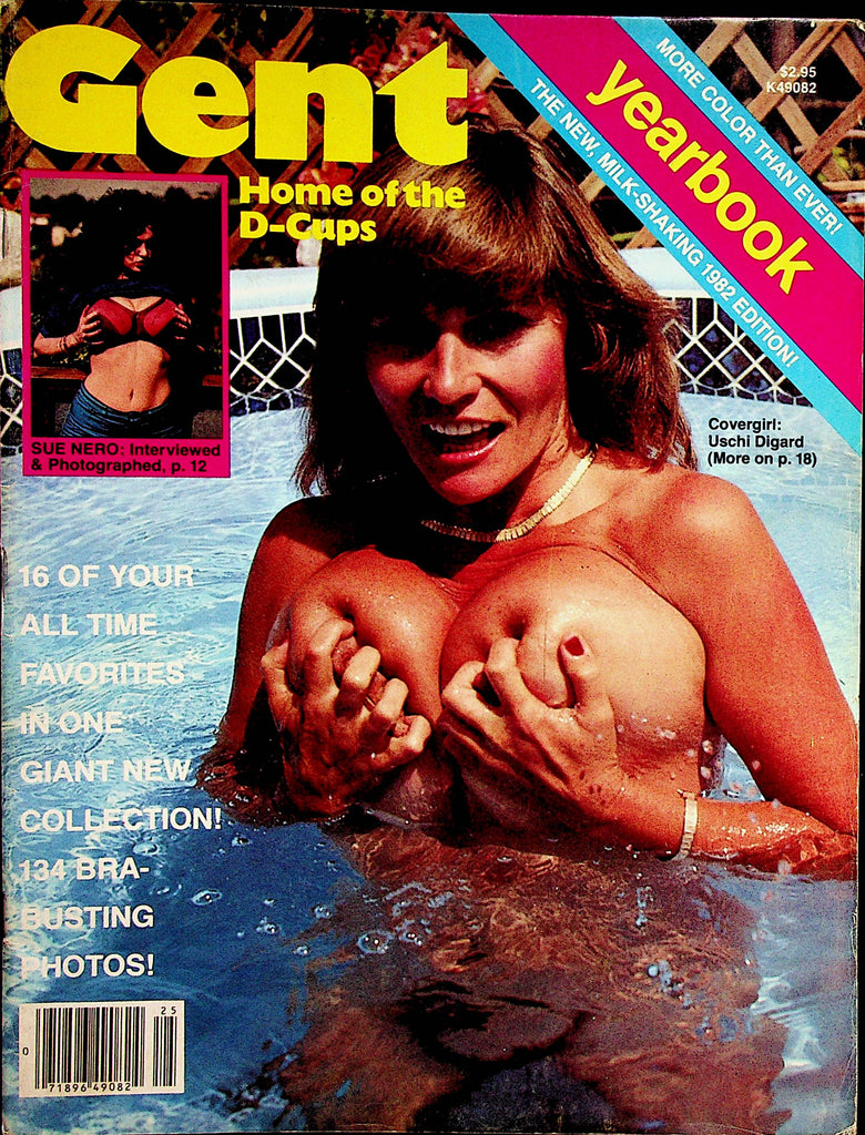 Gent Busty Yearbook Magazine  Covergirl Uschi Digard, Sue Nero, Roberta Pedon  1982    062623lm-p