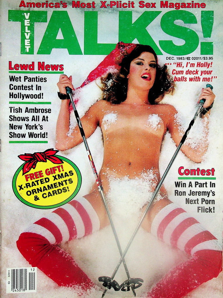 Velvet Talks! Magazine  Cover girl Holly / w/ Ornaments & Cards!  December 1983  050925lm-p
