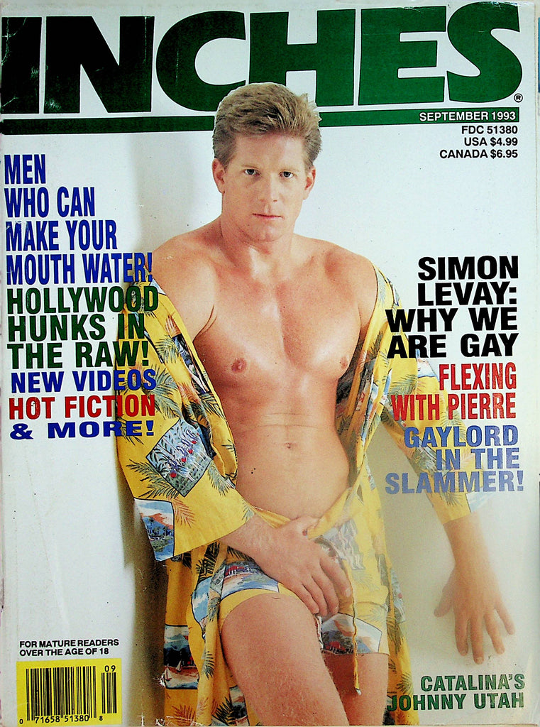 Inches Gay Magazine  Cover Guy Catalina's Johnny Utah  September 1993    101224lm-p