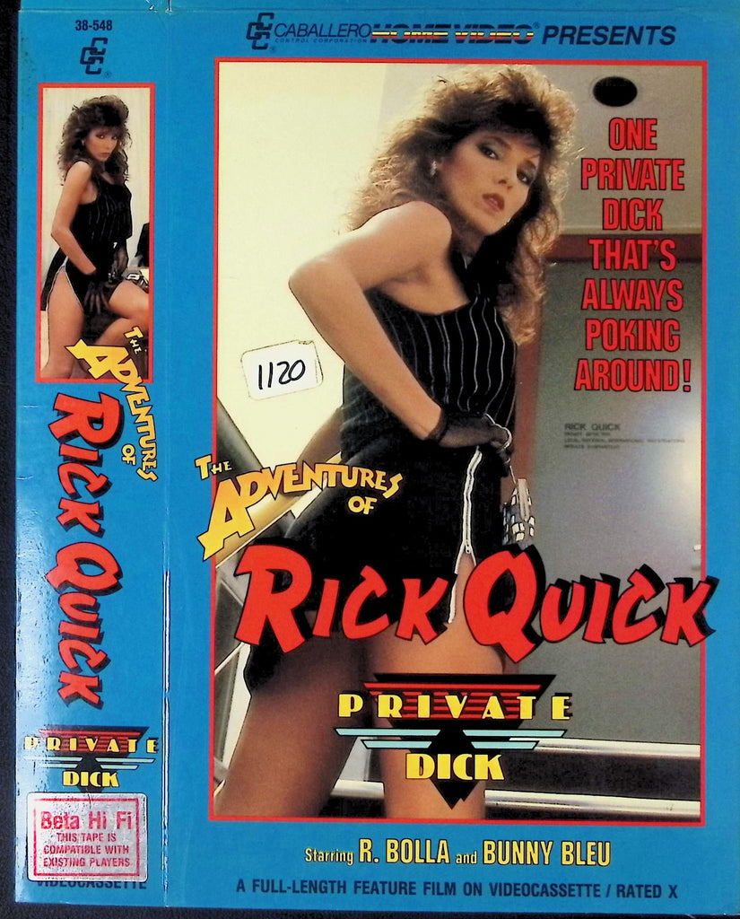 Adventures of Rick Quick Private Dick with R. Bolla, Bunny Bleu Adult VHS Caballero Home Video 032326AKVHS
