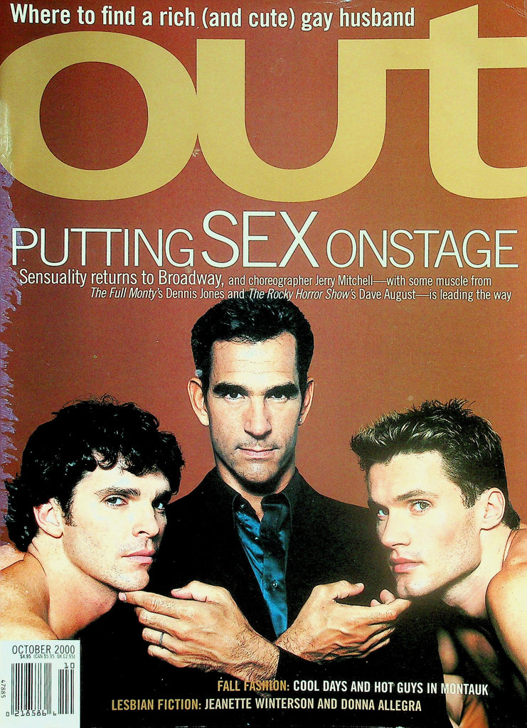Out Gay & Lesbian Magazine  Putting Sex On Stage  Dennis Jones, Jerry Mitchell and Dave August    October 2000   042426lmp