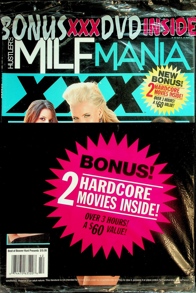 Hustler's MILF Mania XXX Magazine Hardcore    w/DVD  #18  1990's  New/Sealed  042826lmp