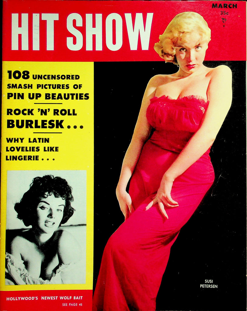 Hit Show Magazine  Covergirl Susi Petersen / Maria Stinger / 108 Pin Up Beauties  March 1957    060326lmp-GSC