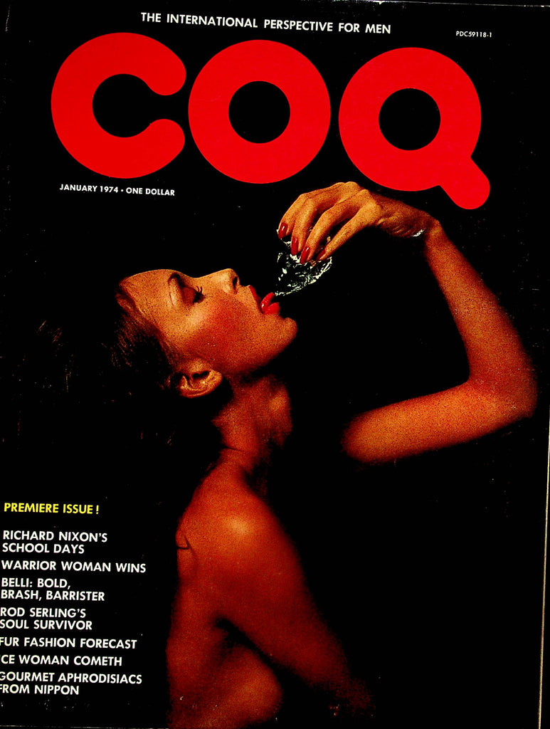 COQ Magazine  Premiere Issue!  Cover & Centerfold The Ice Woman Cometh  January 1974   022225lm-p