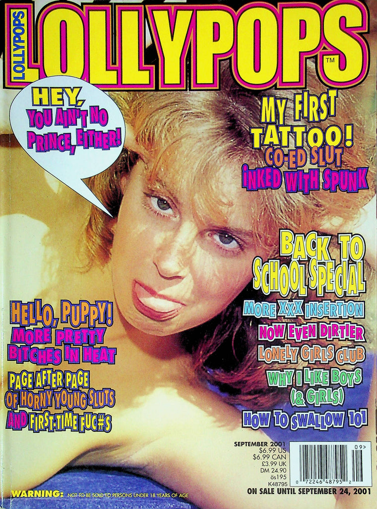 Lollypops Magazine Tattoo Co-Ed Slut September 2001 012324RP