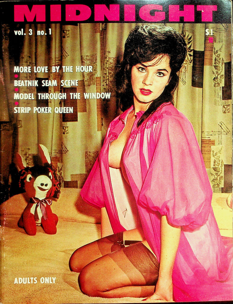 Midnight Magazine  Strip Poker Queen / Torrid Twilight Michelle  vol.3 #1  1963    w/CF   vol.4 #3  1965  Parliament    092926lmp-GSC