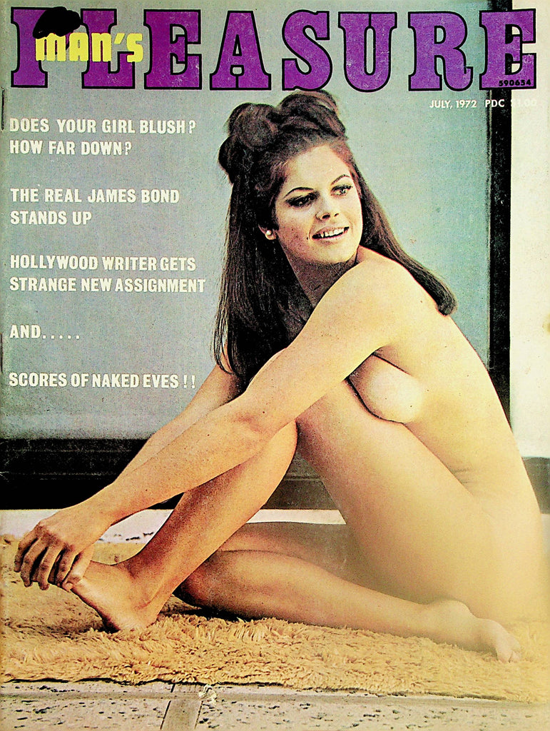 Man's Pleasure Magazine Cover & Centerfold Girl Yvonne  July 1972    041224lm-p