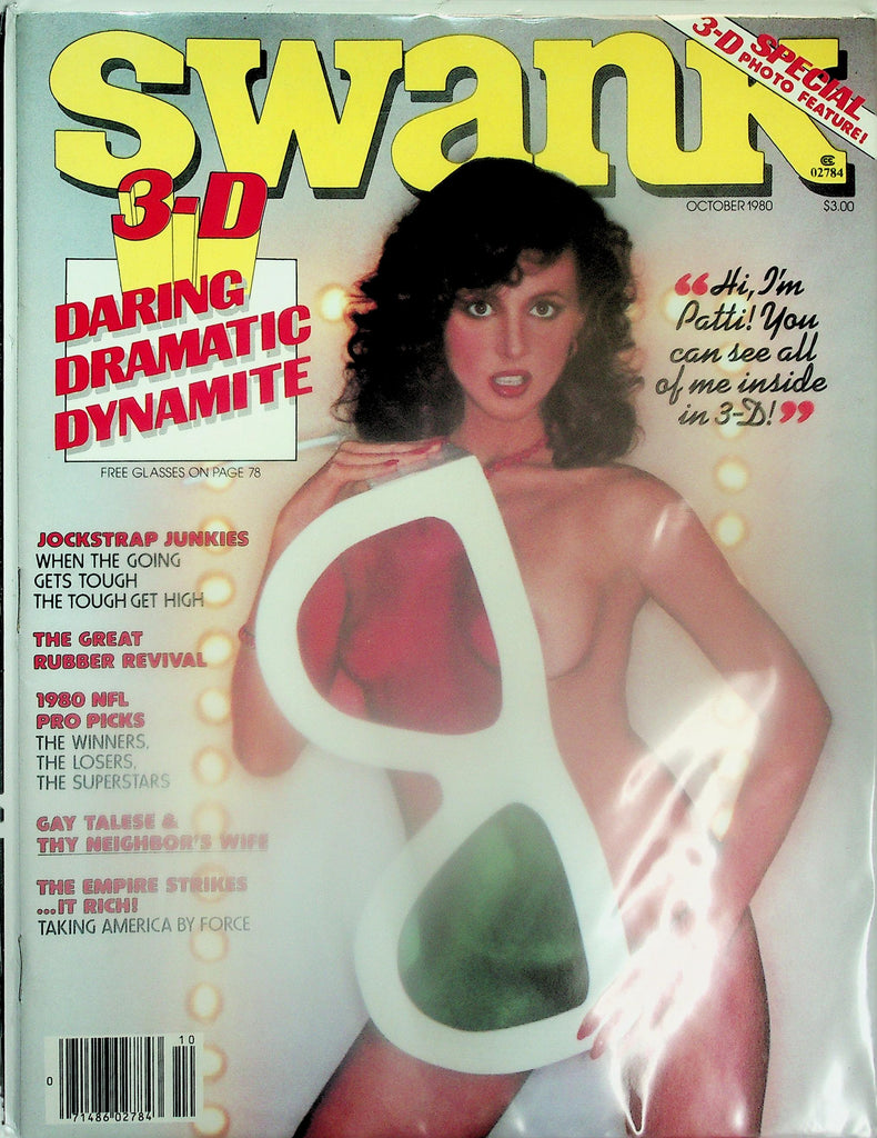 Swank Magazine  Covergirl Patti w/ 3-D Glasses  October 1980   111825lm-p