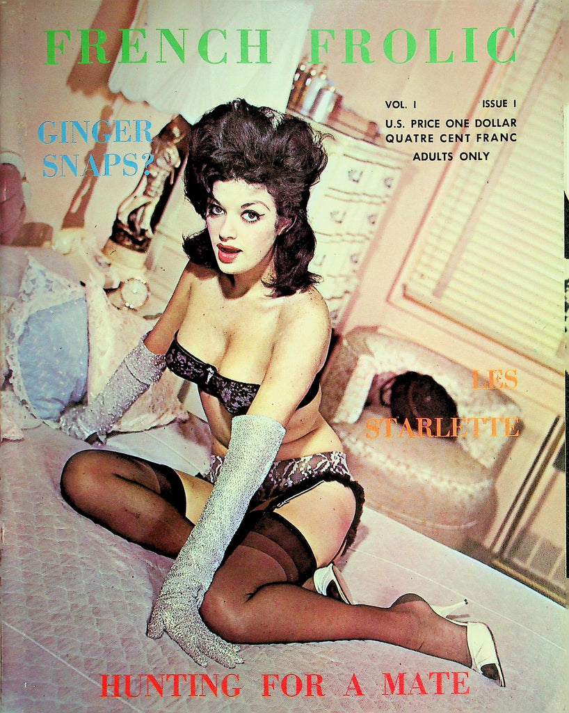 French Frolic Magazine  Covergirl Velvet Brown / Ginger Snaps   vol.1 #1  1960's    092926lmp-GSC