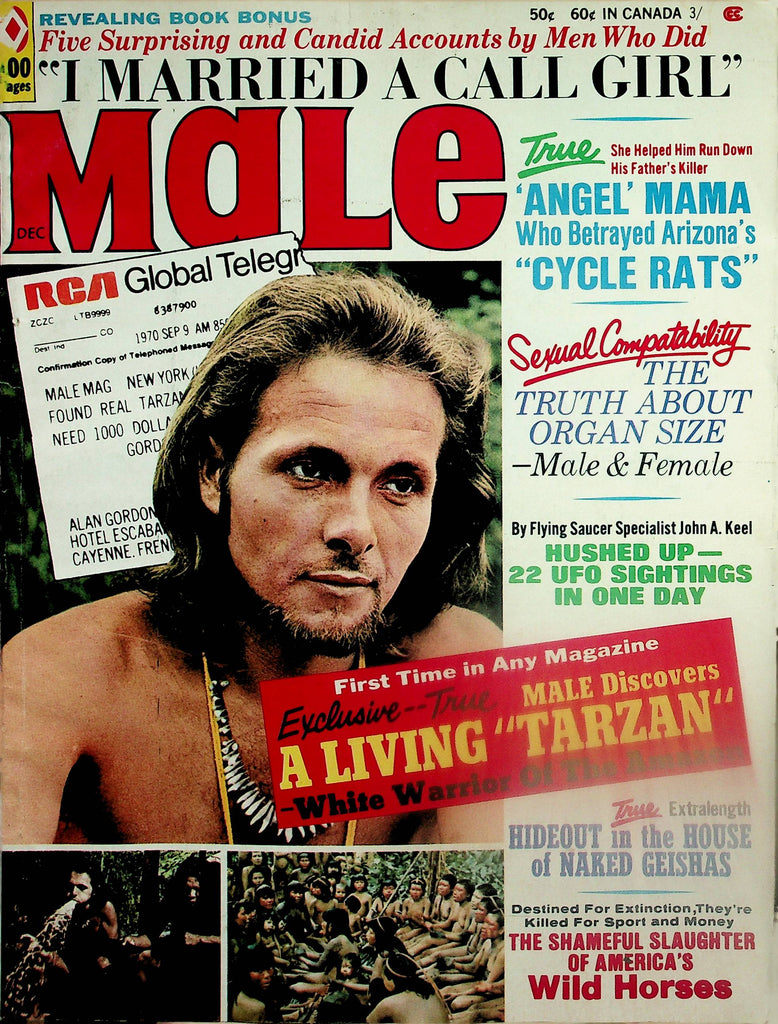 Male Vintage Magazine   A Living "Tarzan"  / Sexual Compatability   December 1970    082025lm-p
