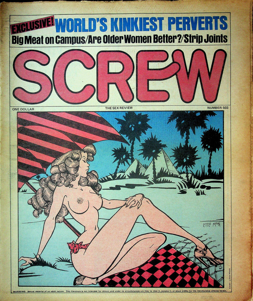 Screw Men's Newspaper World's Kinkiest Perverts No.503 October 23 1978 061124OSRP