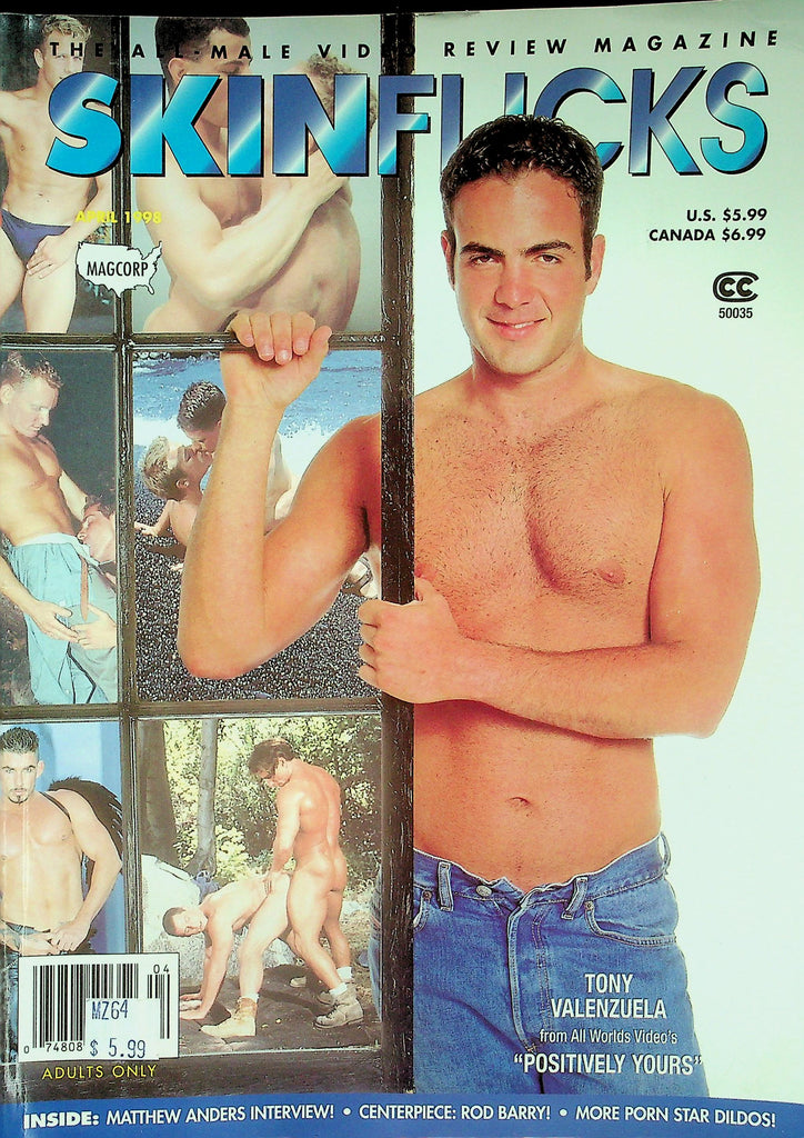 Skin Flicks Gay Magazine  Cover Guy Tony Valenzuela  April 1998    Magcorp  122325lmp